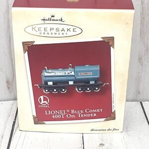 2002 LIONEL BLUE COMET 400T OIL TENDER Hallmark Keepsake Ornament NIB
